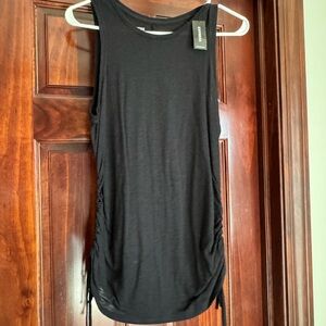 Express Black Ruched Tank Top